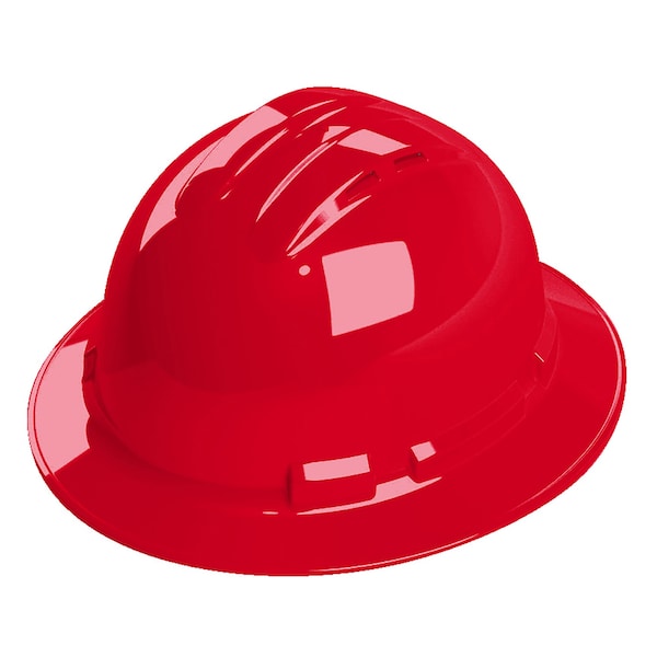 Cordova Duo Safety, Ratchet 4-Point Full-Brim Hard Hat - Red H34R4 - main